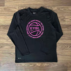 T-shirt manches longues de compression EYBL noir motifs rose