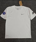 T-shirt de compression élite EYBL blanc avec motifs bleu
