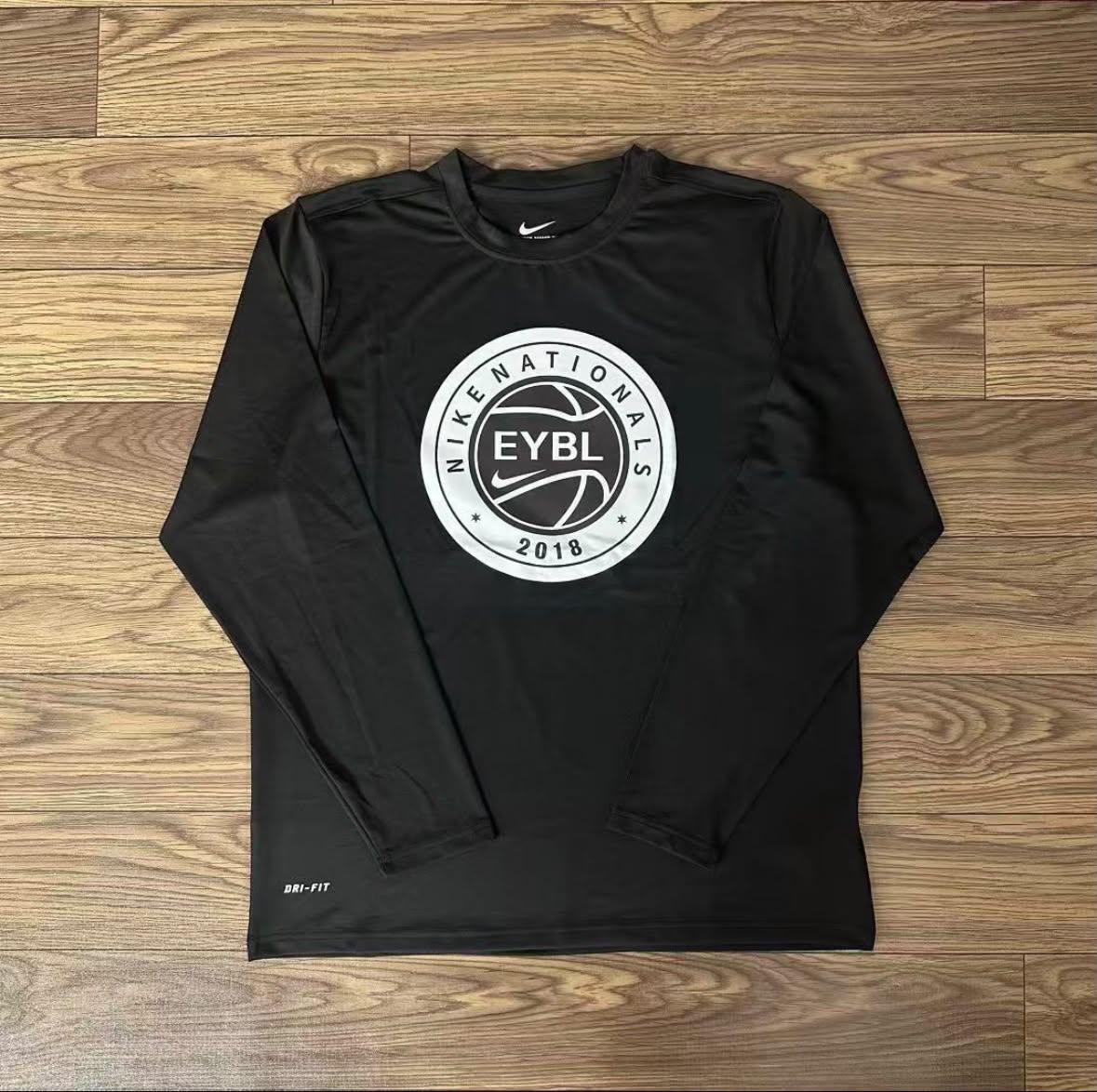 T-shirt manches longues de compression EYBL 2018 noir motifs blanc