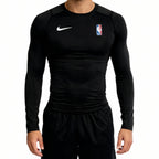 T-shirt manches longues de compression nba nike noir