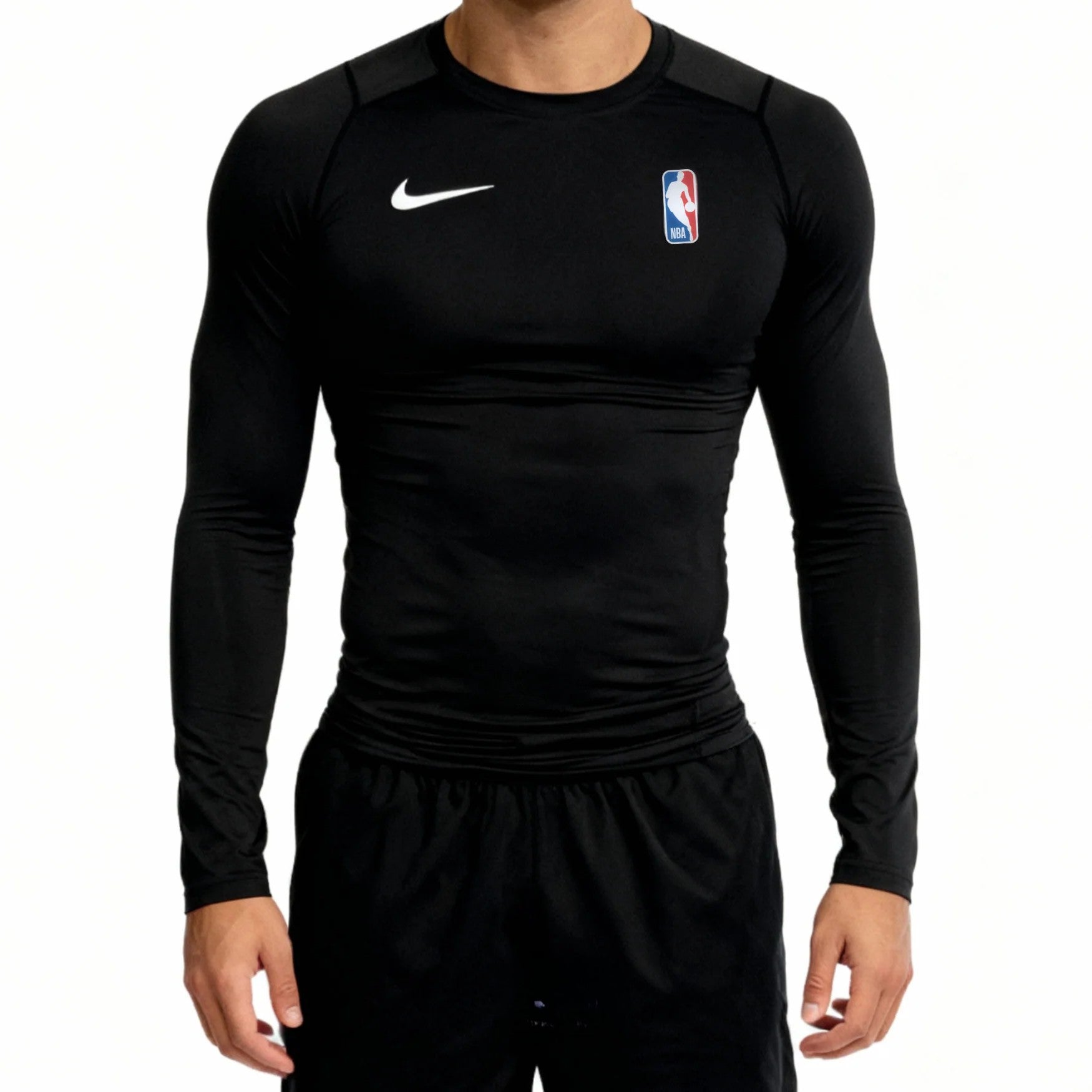 T-shirt manches longues de compression nba nike noir