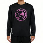 T-shirt manches longues de compression EYBL noir motifs rose