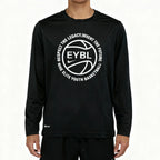 T-shirt manches longues de compression EYBL noir motifs blanc
