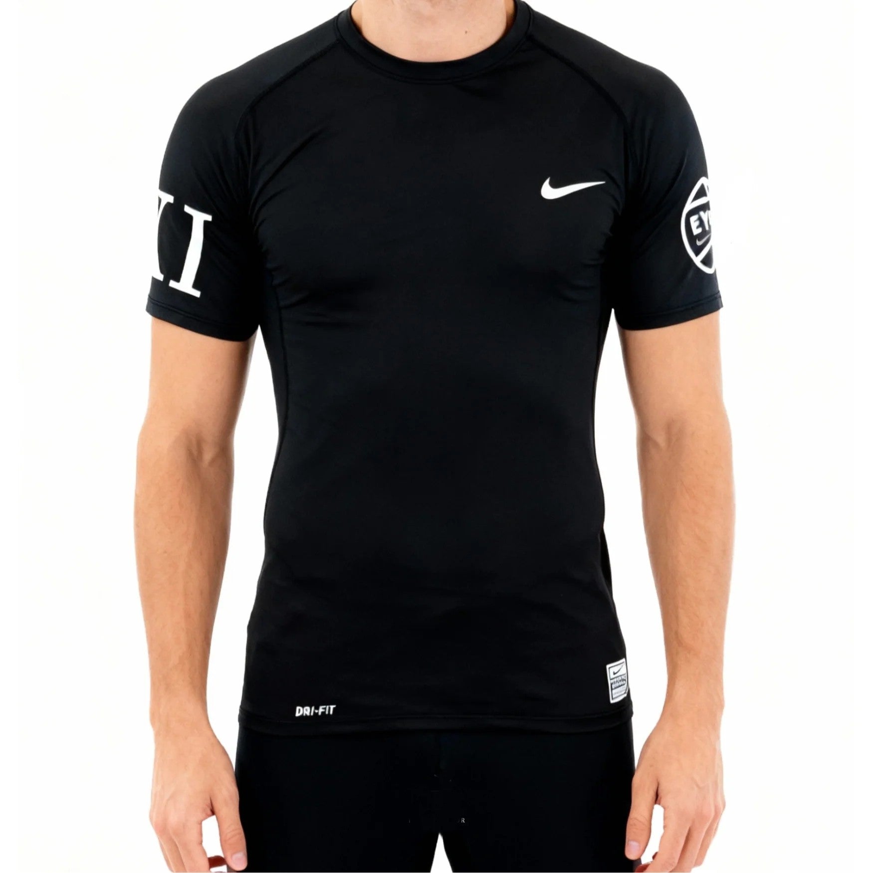 T-shirt de compression élite EYBL noir avec chiffre XI blanc
